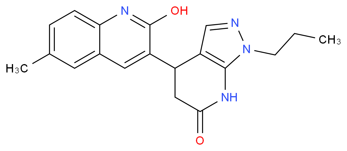 4-(2-hydroxy-6-methylquinolin-3-yl)-1-propyl-1,4,5,7-tetrahydro-6H-pyrazolo[3,4-b]pyridin-6-one_Molecular_structure_CAS_)