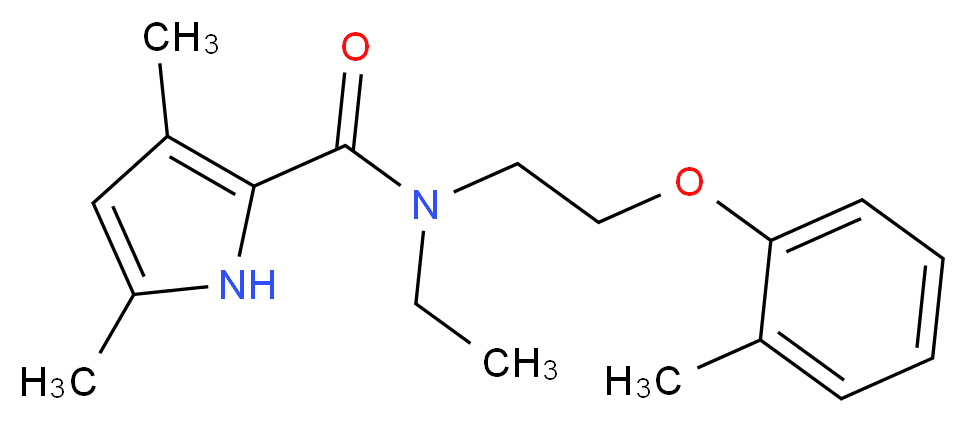 N-ethyl-3,5-dimethyl-N-[2-(2-methylphenoxy)ethyl]-1H-pyrrole-2-carboxamide_Molecular_structure_CAS_)