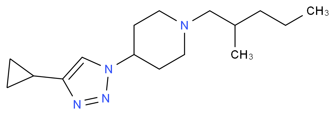 4-(4-cyclopropyl-1H-1,2,3-triazol-1-yl)-1-(2-methylpentyl)piperidine_Molecular_structure_CAS_)
