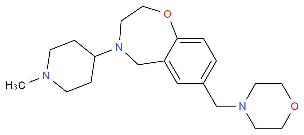 4-(1-methyl-4-piperidinyl)-7-(4-morpholinylmethyl)-2,3,4,5-tetrahydro-1,4-benzoxazepine_Molecular_structure_CAS_)