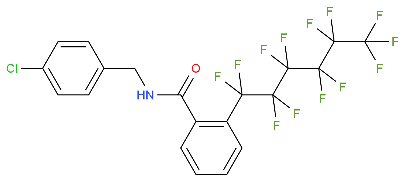 N-(4-chlorobenzyl)-2-(1,1,2,2,3,3,4,4,5,5,6,6,6-tridecafluorohexyl)benzamide_Molecular_structure_CAS_)