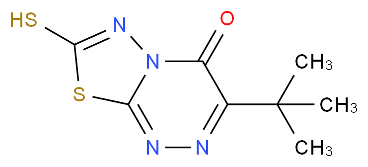 3-tert-butyl-7-mercapto-4H-[1,3,4]thiadiazolo[2,3-c][1,2,4]triazin-4-one_Molecular_structure_CAS_)