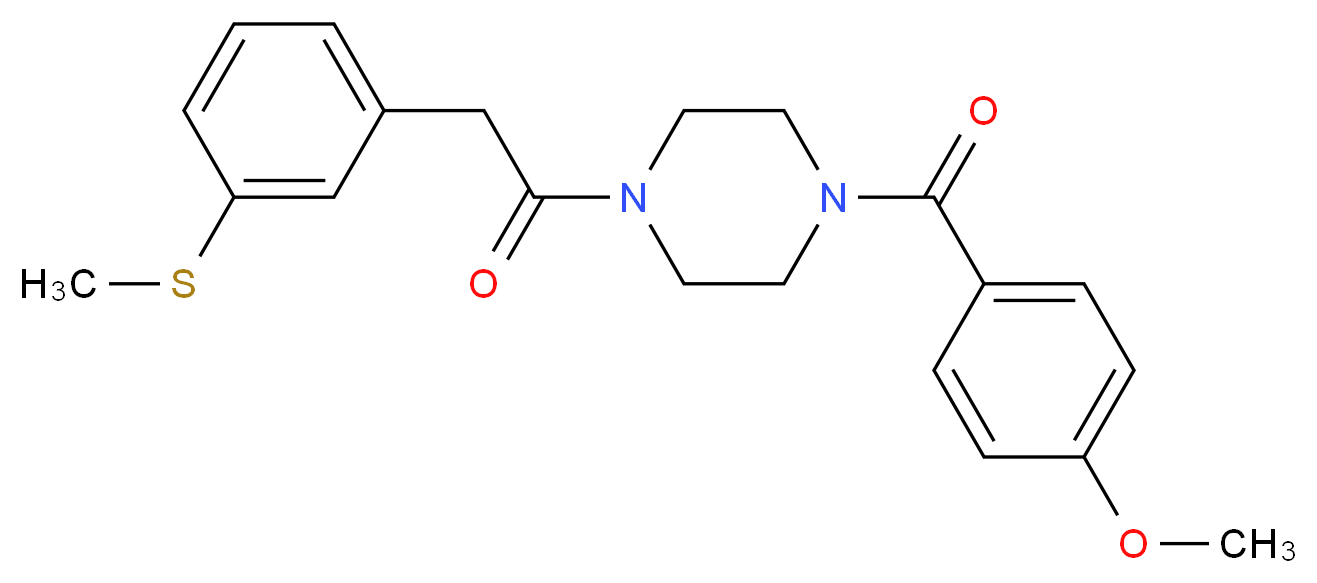 1-(4-methoxybenzoyl)-4-{[3-(methylthio)phenyl]acetyl}piperazine_Molecular_structure_CAS_)