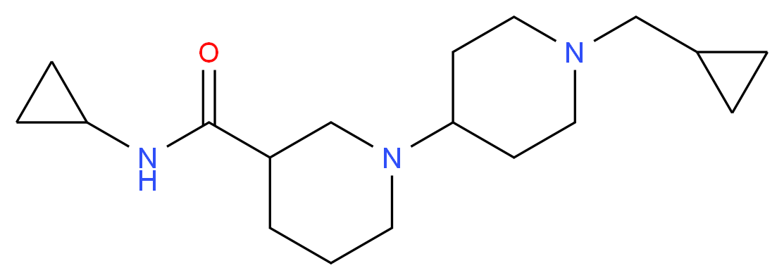 N-cyclopropyl-1'-(cyclopropylmethyl)-1,4'-bipiperidine-3-carboxamide_Molecular_structure_CAS_)