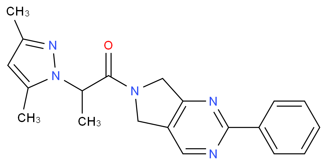 6-[2-(3,5-dimethyl-1H-pyrazol-1-yl)propanoyl]-2-phenyl-6,7-dihydro-5H-pyrrolo[3,4-d]pyrimidine_Molecular_structure_CAS_)