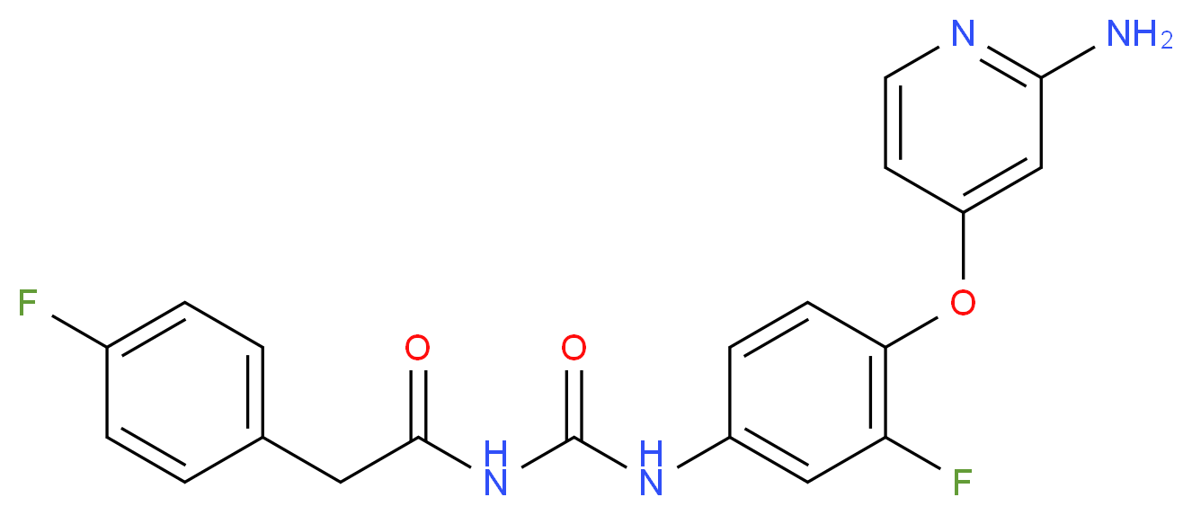 N-({4-[(2-aminopyridin-4-yl)oxy]-3-fluorophenyl}carbamoyl)-2-(4-fluorophenyl)acetamide_Molecular_structure_CAS_)