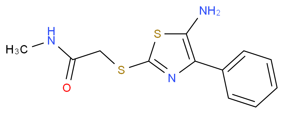 2-[(5-amino-4-phenyl-1,3-thiazol-2-yl)thio]-N-methylacetamide_Molecular_structure_CAS_)