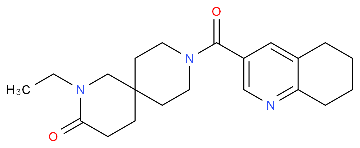 2-ethyl-9-(5,6,7,8-tetrahydroquinolin-3-ylcarbonyl)-2,9-diazaspiro[5.5]undecan-3-one_Molecular_structure_CAS_)