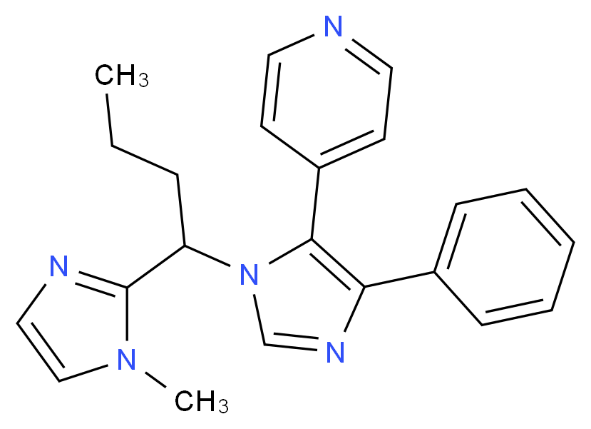 4-{1-[1-(1-methyl-1H-imidazol-2-yl)butyl]-4-phenyl-1H-imidazol-5-yl}pyridine_Molecular_structure_CAS_)