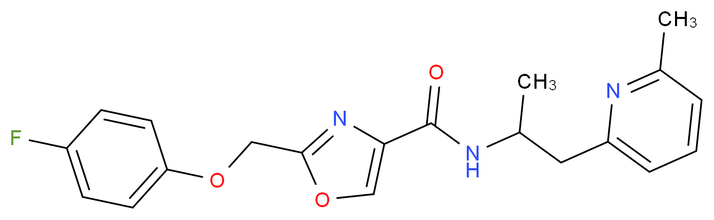 2-[(4-fluorophenoxy)methyl]-N-[1-methyl-2-(6-methyl-2-pyridinyl)ethyl]-1,3-oxazole-4-carboxamide_Molecular_structure_CAS_)
