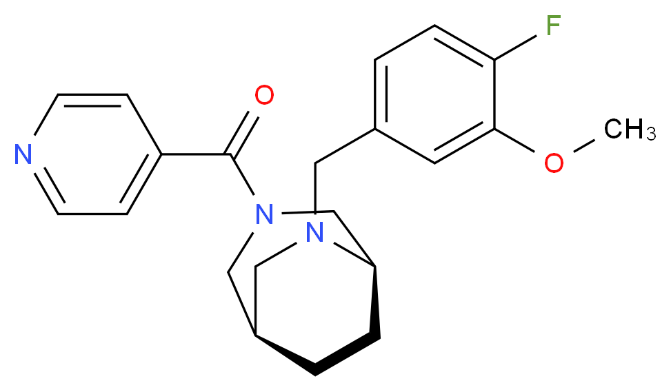 (1R*,5R*)-6-(4-fluoro-3-methoxybenzyl)-3-isonicotinoyl-3,6-diazabicyclo[3.2.2]nonane_Molecular_structure_CAS_)