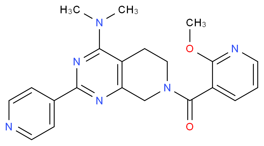 7-[(2-methoxy-3-pyridinyl)carbonyl]-N,N-dimethyl-2-(4-pyridinyl)-5,6,7,8-tetrahydropyrido[3,4-d]pyrimidin-4-amine_Molecular_structure_CAS_)