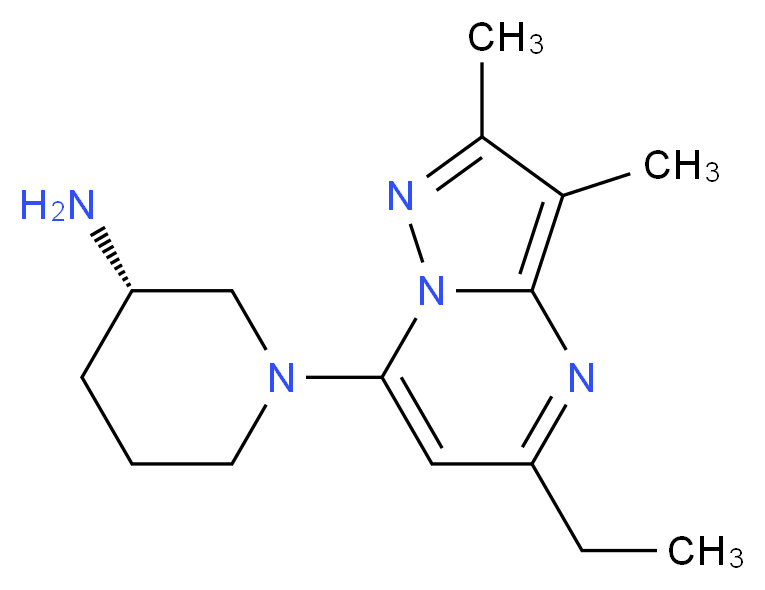 (3S)-1-(5-ethyl-2,3-dimethylpyrazolo[1,5-a]pyrimidin-7-yl)piperidin-3-amine_Molecular_structure_CAS_)