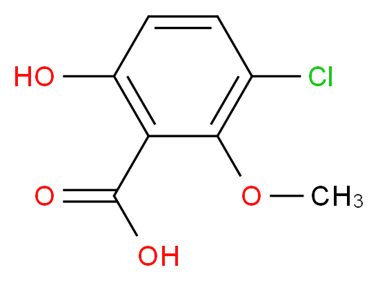 3-chloro-6-hydroxy-2-methoxy-Benzoic acid_Molecular_structure_CAS_146984-79-4)