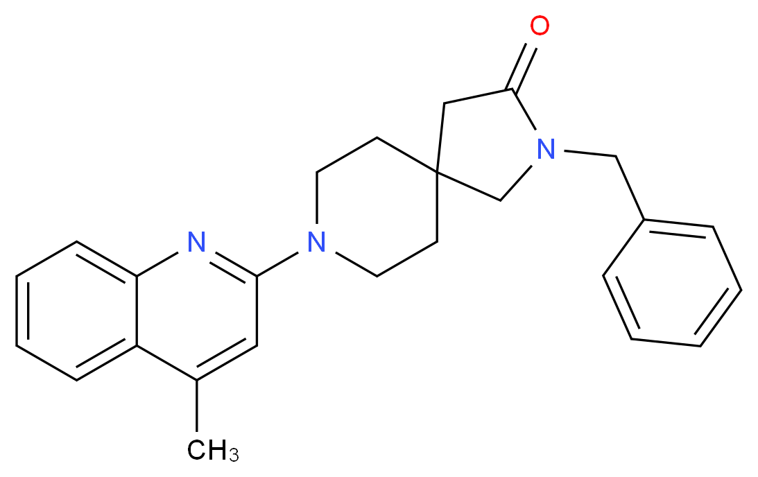 2-benzyl-8-(4-methyl-2-quinolinyl)-2,8-diazaspiro[4.5]decan-3-one_Molecular_structure_CAS_)