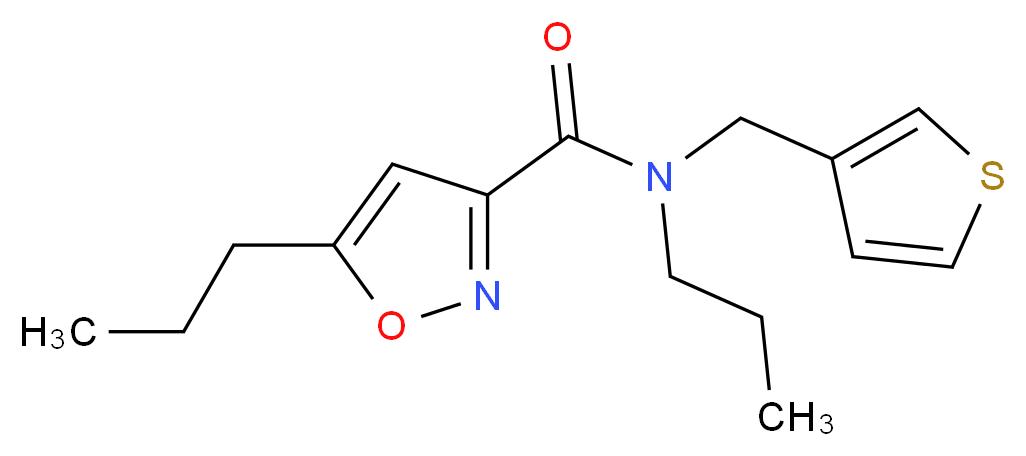 N,5-dipropyl-N-(3-thienylmethyl)-3-isoxazolecarboxamide_Molecular_structure_CAS_)