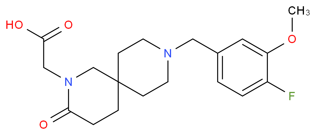 [9-(4-fluoro-3-methoxybenzyl)-3-oxo-2,9-diazaspiro[5.5]undec-2-yl]acetic acid_Molecular_structure_CAS_)
