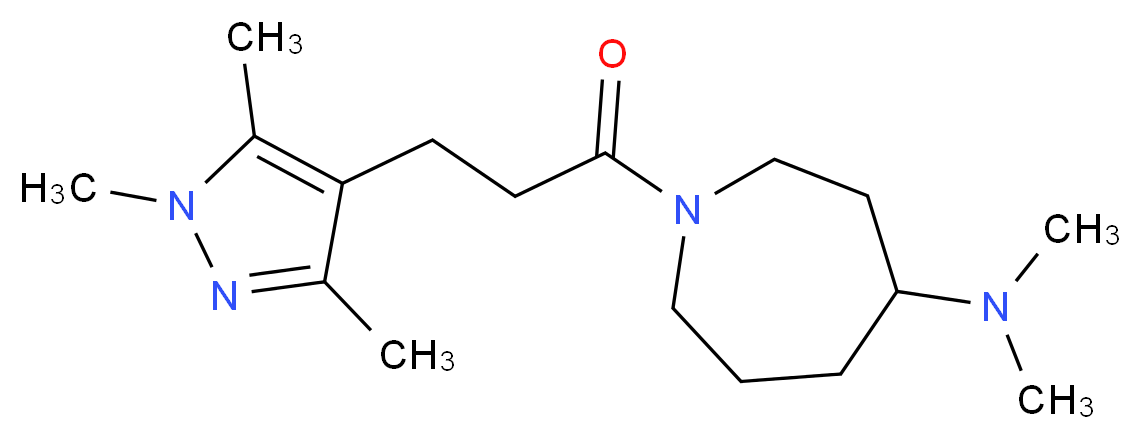 N,N-dimethyl-1-[3-(1,3,5-trimethyl-1H-pyrazol-4-yl)propanoyl]-4-azepanamine_Molecular_structure_CAS_)
