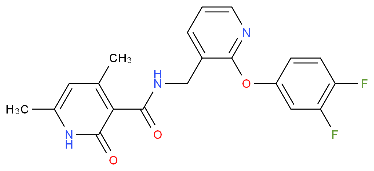 N-{[2-(3,4-difluorophenoxy)pyridin-3-yl]methyl}-4,6-dimethyl-2-oxo-1,2-dihydropyridine-3-carboxamide_Molecular_structure_CAS_)