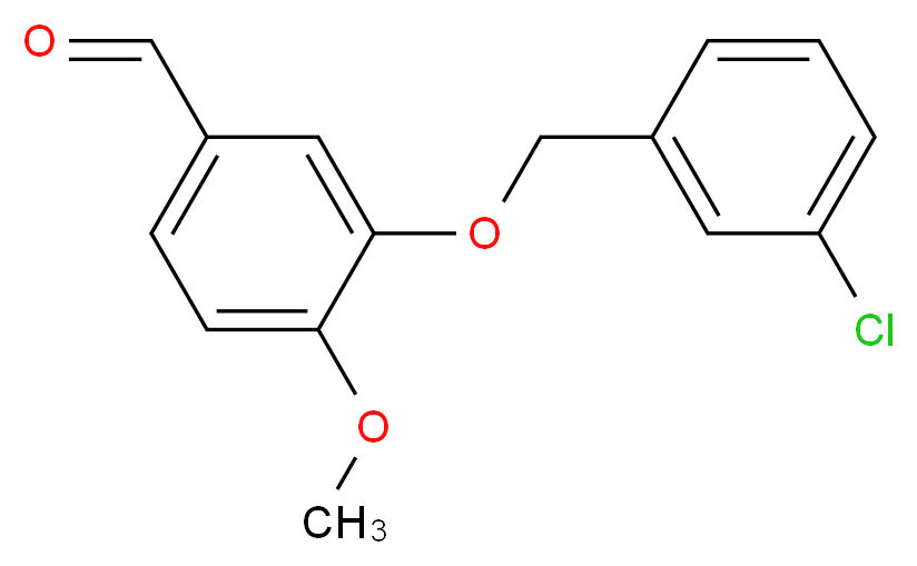 3-[(3-Chlorobenzyl)oxy]-4-methoxybenzaldehyde_Molecular_structure_CAS_447428-98-0)