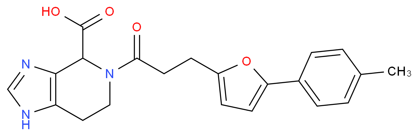 5-{3-[5-(4-methylphenyl)-2-furyl]propanoyl}-4,5,6,7-tetrahydro-1H-imidazo[4,5-c]pyridine-4-carboxylic acid_Molecular_structure_CAS_)