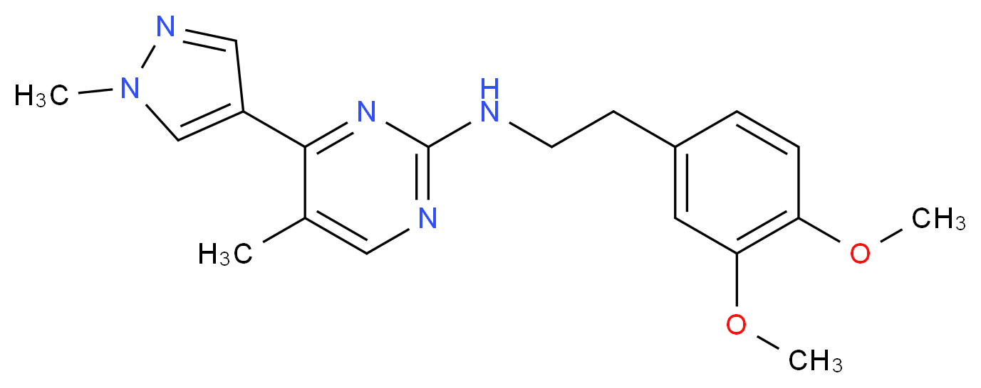 N-[2-(3,4-dimethoxyphenyl)ethyl]-5-methyl-4-(1-methyl-1H-pyrazol-4-yl)pyrimidin-2-amine_Molecular_structure_CAS_)