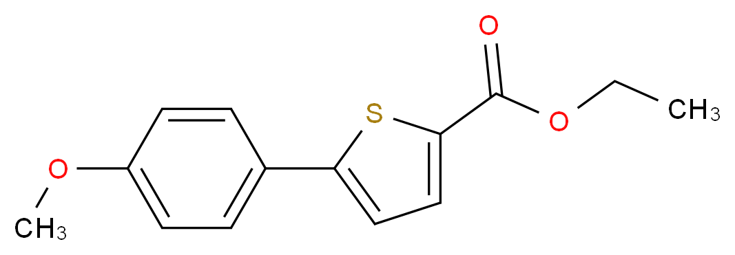 Ethyl 5-(4-methoxyphenyl)-2-thiophenecarboxylate_Molecular_structure_CAS_13858-71-4)