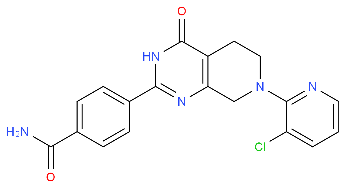 4-[7-(3-chloropyridin-2-yl)-4-oxo-3,4,5,6,7,8-hexahydropyrido[3,4-d]pyrimidin-2-yl]benzamide_Molecular_structure_CAS_)