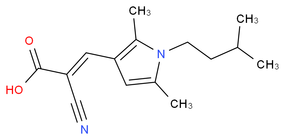 (2E)-2-cyano-3-[2,5-dimethyl-1-(3-methylbutyl)-1H-pyrrol-3-yl]acrylic acid_Molecular_structure_CAS_)