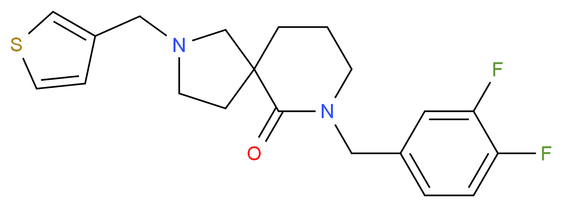 7-(3,4-difluorobenzyl)-2-(3-thienylmethyl)-2,7-diazaspiro[4.5]decan-6-one_Molecular_structure_CAS_)