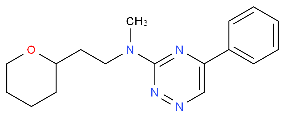 N-methyl-5-phenyl-N-[2-(tetrahydro-2H-pyran-2-yl)ethyl]-1,2,4-triazin-3-amine_Molecular_structure_CAS_)