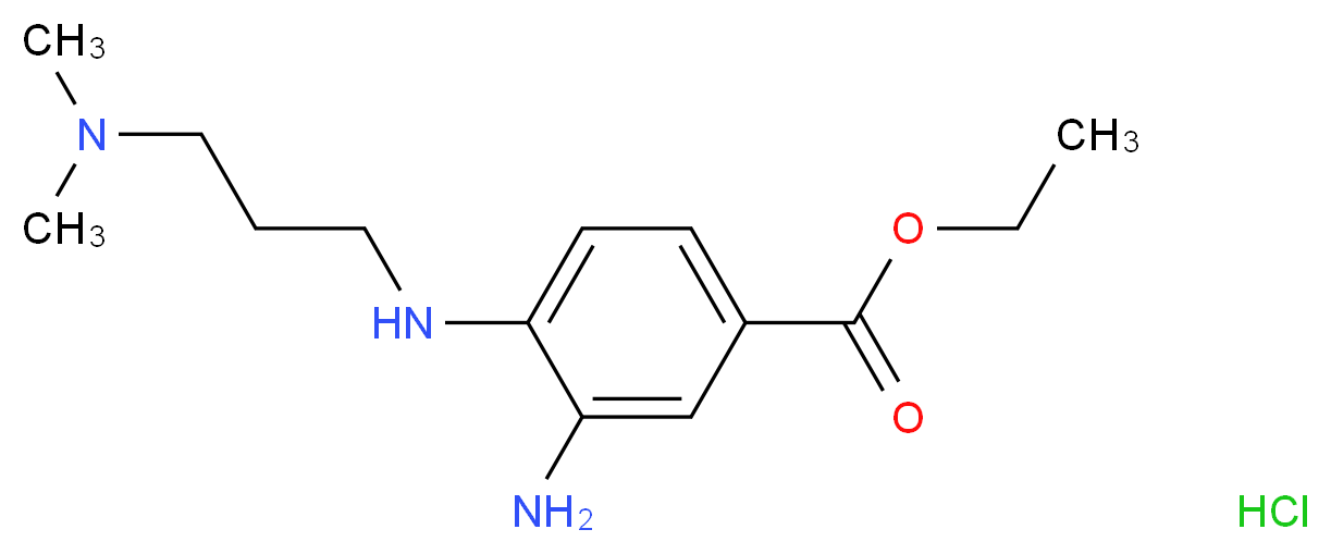 Ethyl 3-amino-4-{[3-(dimethylamino)propyl]-amino}benzoate hydrochloride_Molecular_structure_CAS_)