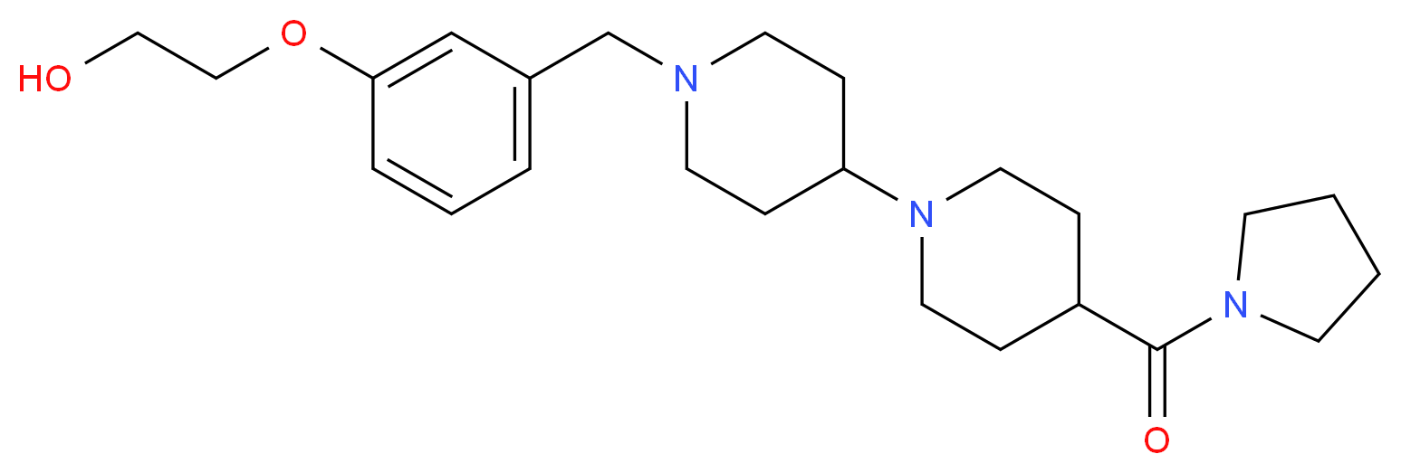 2-(3-{[4-(1-pyrrolidinylcarbonyl)-1,4'-bipiperidin-1'-yl]methyl}phenoxy)ethanol_Molecular_structure_CAS_)