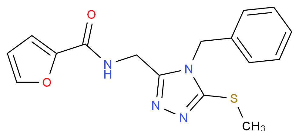 N-{[4-benzyl-5-(methylthio)-4H-1,2,4-triazol-3-yl]methyl}-2-furamide_Molecular_structure_CAS_)