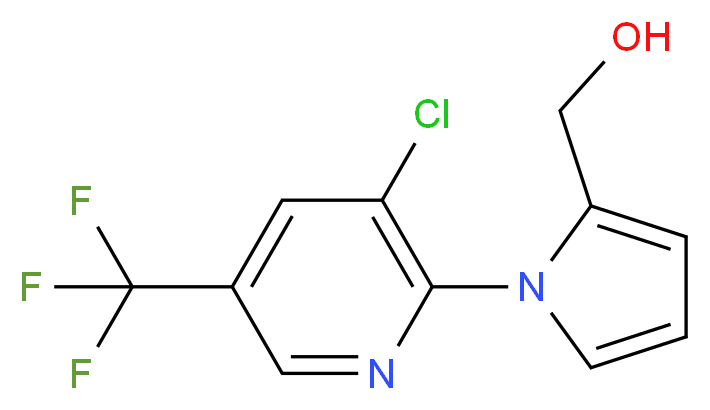 {1-[3-Chloro-5-(trifluoromethyl)-2-pyridinyl]-1H-pyrrol-2-yl}methanol_Molecular_structure_CAS_)