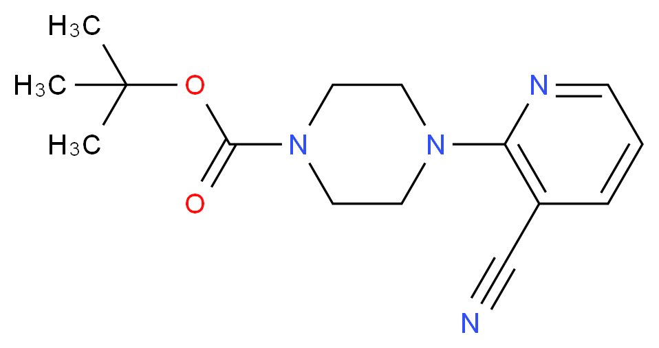tert-butyl 4-(3-cyanopyridin-2-yl)piperazine-1-carboxylate_Molecular_structure_CAS_)