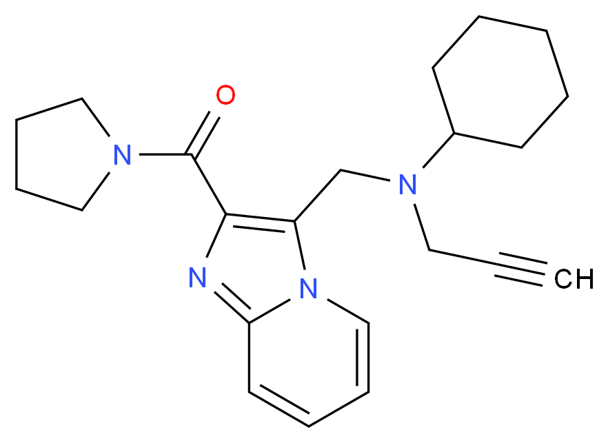 N-2-propyn-1-yl-N-{[2-(1-pyrrolidinylcarbonyl)imidazo[1,2-a]pyridin-3-yl]methyl}cyclohexanamine_Molecular_structure_CAS_)