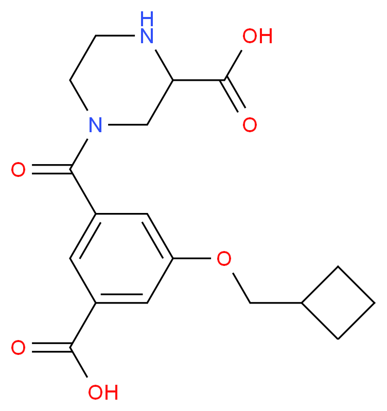 4-[3-carboxy-5-(cyclobutylmethoxy)benzoyl]piperazine-2-carboxylic acid_Molecular_structure_CAS_)