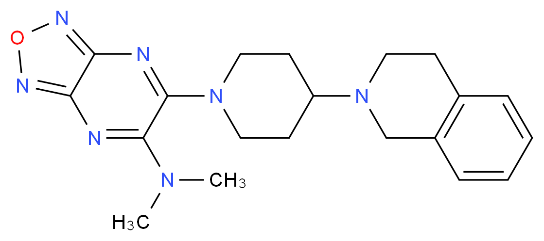 6-[4-(3,4-dihydro-2(1H)-isoquinolinyl)-1-piperidinyl]-N,N-dimethyl[1,2,5]oxadiazolo[3,4-b]pyrazin-5-amine_Molecular_structure_CAS_)