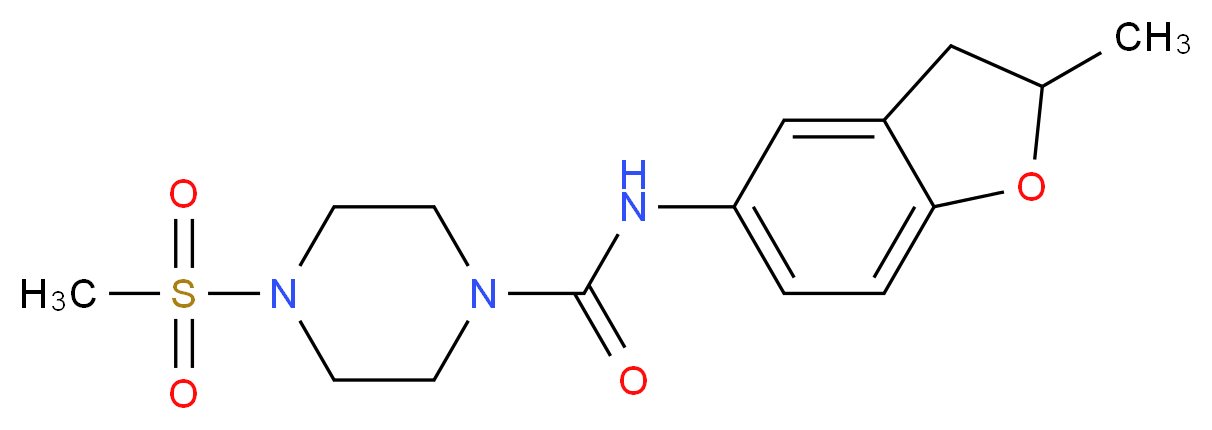 N-(2-methyl-2,3-dihydro-1-benzofuran-5-yl)-4-(methylsulfonyl)piperazine-1-carboxamide_Molecular_structure_CAS_)