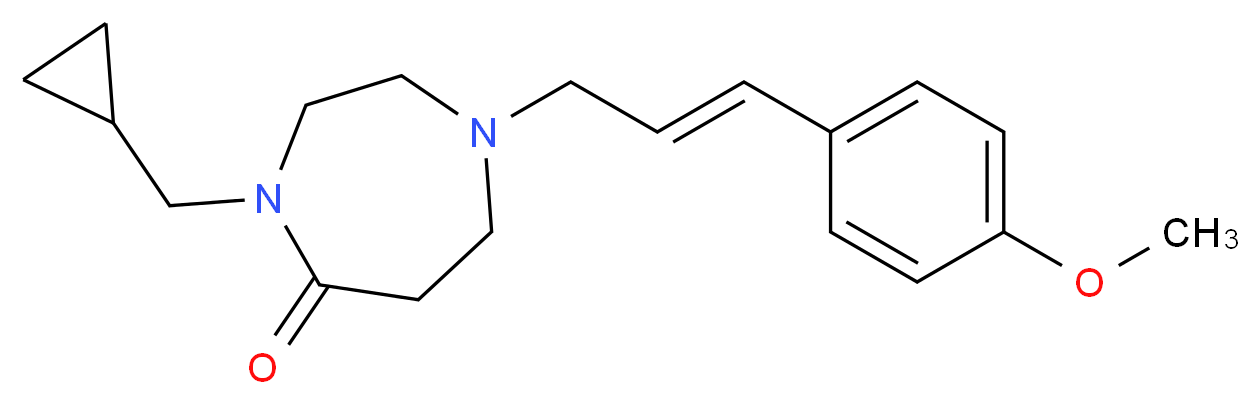 4-(cyclopropylmethyl)-1-[(2E)-3-(4-methoxyphenyl)-2-propen-1-yl]-1,4-diazepan-5-one_Molecular_structure_CAS_)