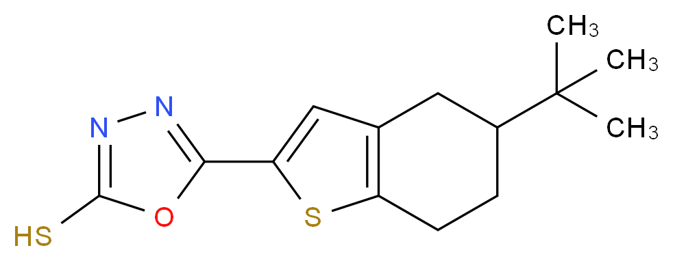 5-(5-tert-butyl-4,5,6,7-tetrahydro-1-benzothien-2-yl)-1,3,4-oxadiazole-2-thiol_Molecular_structure_CAS_)