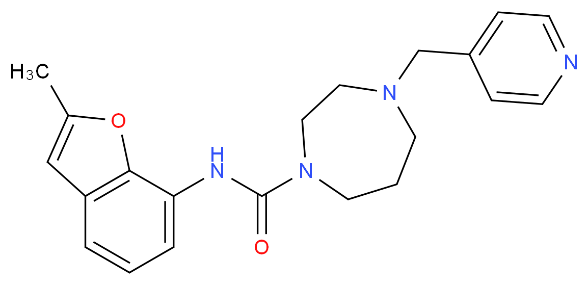 N-(2-methyl-1-benzofuran-7-yl)-4-(pyridin-4-ylmethyl)-1,4-diazepane-1-carboxamide_Molecular_structure_CAS_)