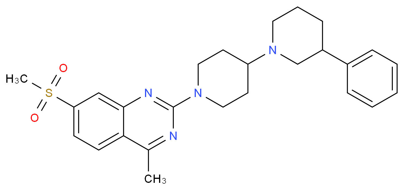 1'-[4-methyl-7-(methylsulfonyl)-2-quinazolinyl]-3-phenyl-1,4'-bipiperidine_Molecular_structure_CAS_)