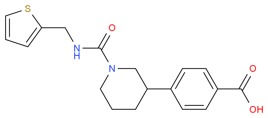 4-(1-{[(2-thienylmethyl)amino]carbonyl}piperidin-3-yl)benzoic acid_Molecular_structure_CAS_)