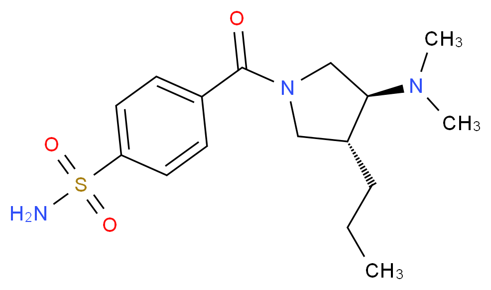 4-{[(3S*,4R*)-3-(dimethylamino)-4-propylpyrrolidin-1-yl]carbonyl}benzenesulfonamide_Molecular_structure_CAS_)