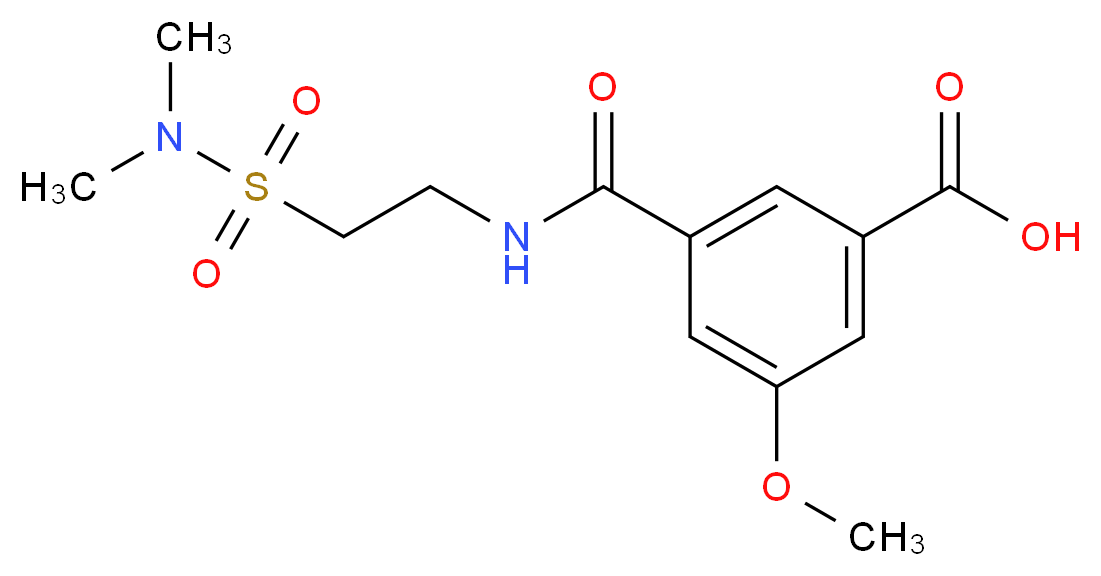 3-[({2-[(dimethylamino)sulfonyl]ethyl}amino)carbonyl]-5-methoxybenzoic acid_Molecular_structure_CAS_)