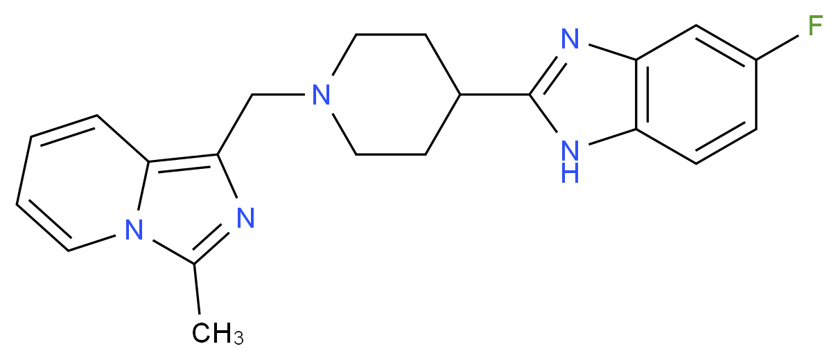 5-fluoro-2-{1-[(3-methylimidazo[1,5-a]pyridin-1-yl)methyl]-4-piperidinyl}-1H-benzimidazole_Molecular_structure_CAS_)