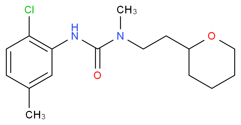 N'-(2-chloro-5-methylphenyl)-N-methyl-N-[2-(tetrahydro-2H-pyran-2-yl)ethyl]urea_Molecular_structure_CAS_)