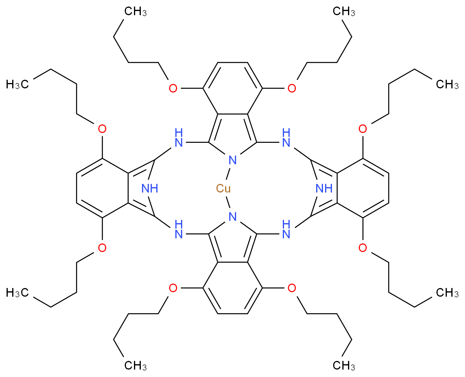 Copper(II) 1,4,8,11,15,18,22,25-octabutoxy-29H,31H-phthalocyanine_Molecular_structure_CAS_107227-88-3)